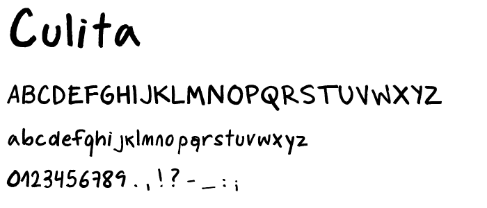 Culita font