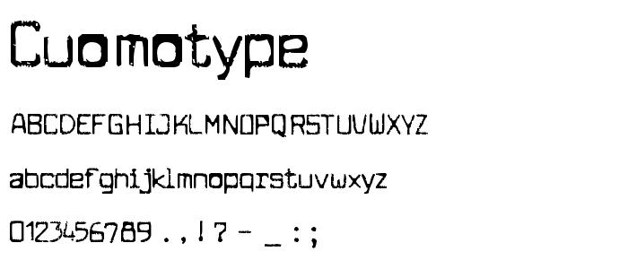 Cuomotype font