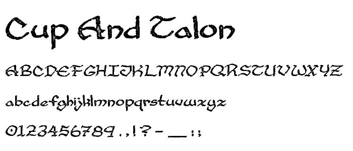 Cup and Talon font