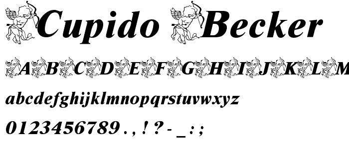 Cupido Becker font