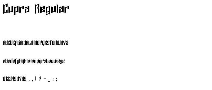 Cupra Regular font