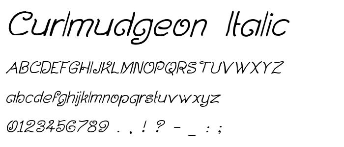 Curlmudgeon Italic font