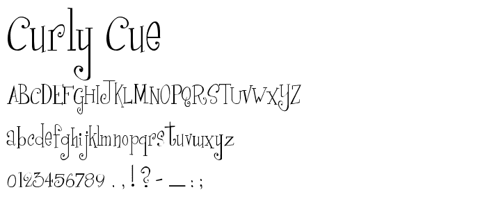 Curly Cue font