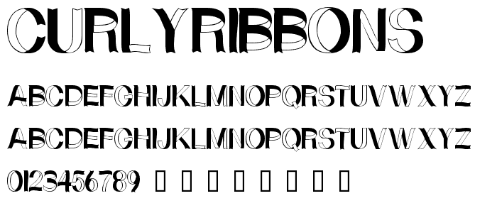 CurlyRibbons font