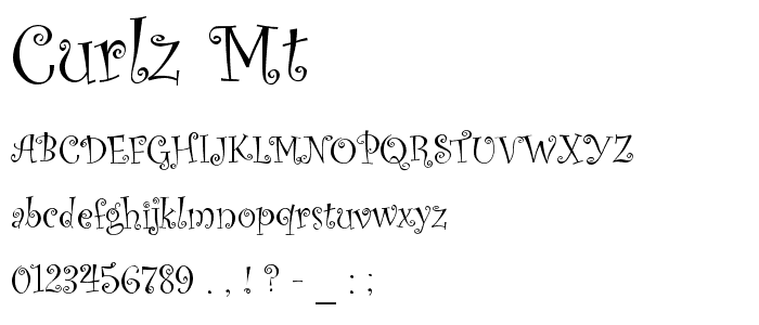 Curlz MT font