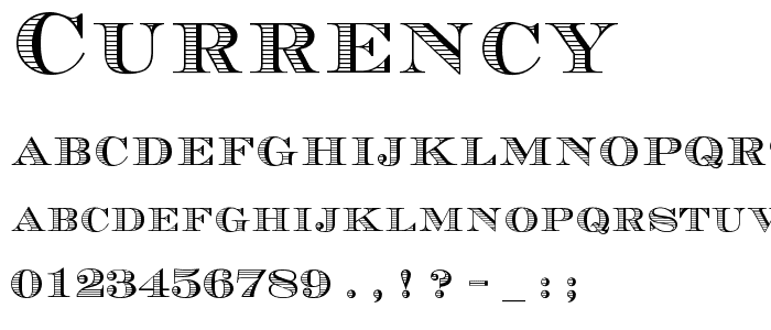 Currency font