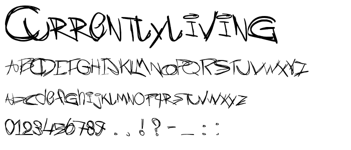 CurrentlyLiving font