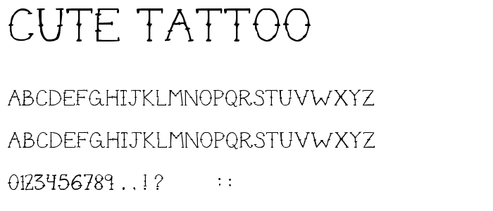 Cute Tattoo font