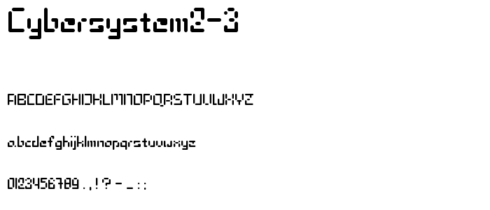 CyberSystem2-3 font