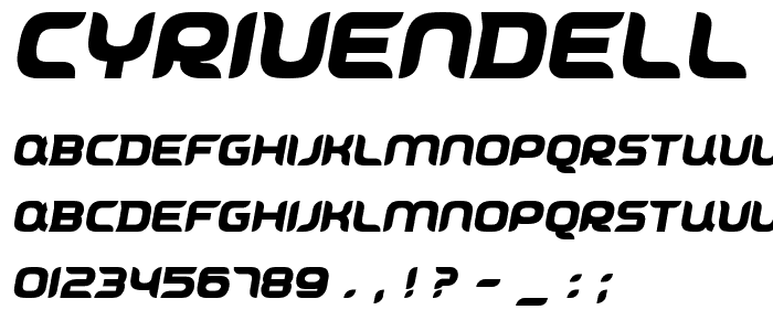 Cyrivendell by Ivan Apostolski font