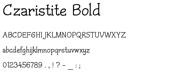 Czaristite Bold font