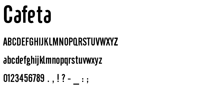 cafeta font