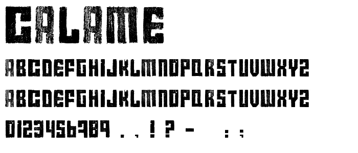 calame font