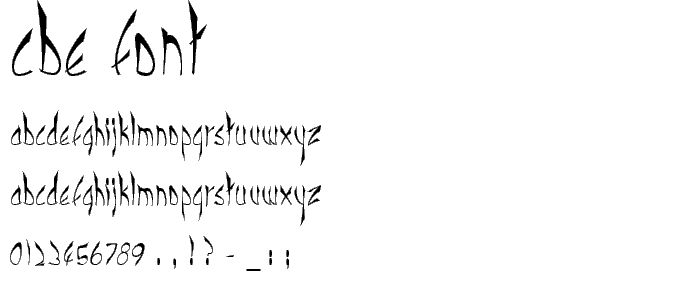 cbe font