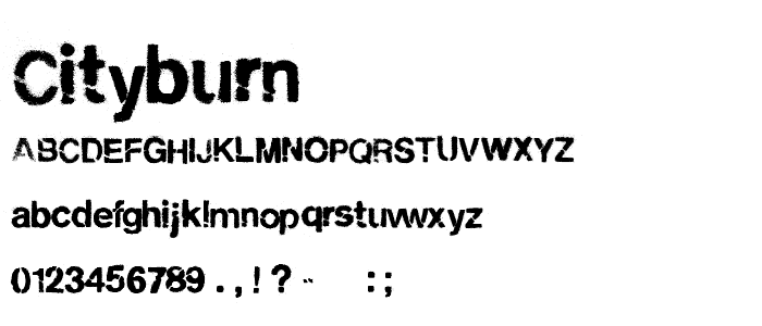 cityburn_ font