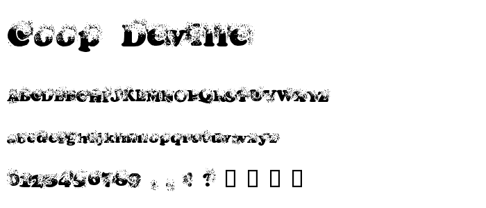 coop deville font