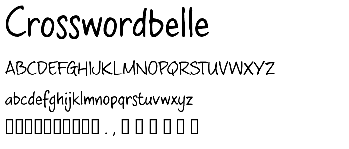 crosswordBelle font