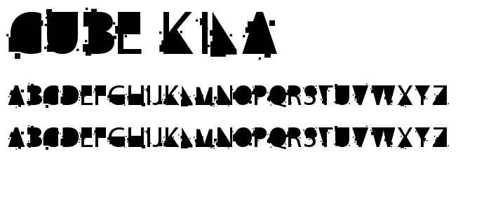 cube kila font