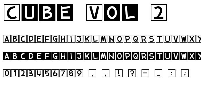 cube vol.2 font