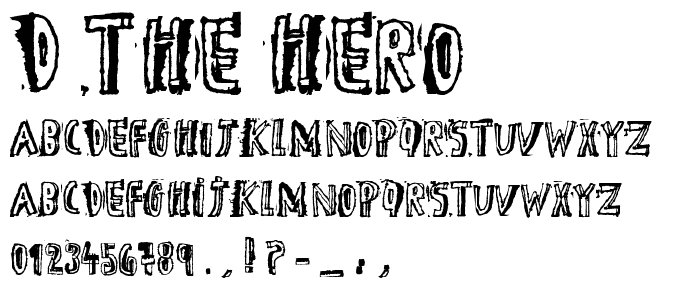 D the hero font