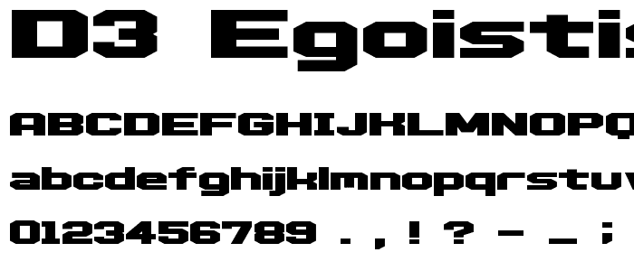 D3 Egoistism font