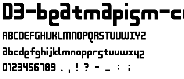 D3 Beatmapism Curve font