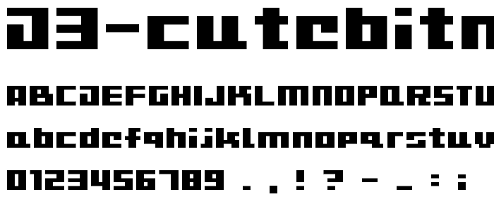 D3 CuteBitMapism TypeA font