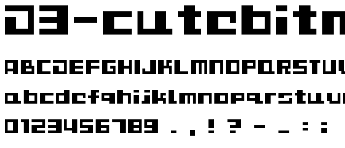 D3 CuteBitMapism TypeB font