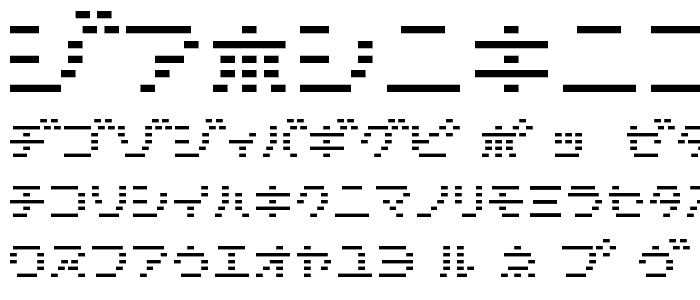 D3 DigiBitMapism Katakana Thin font