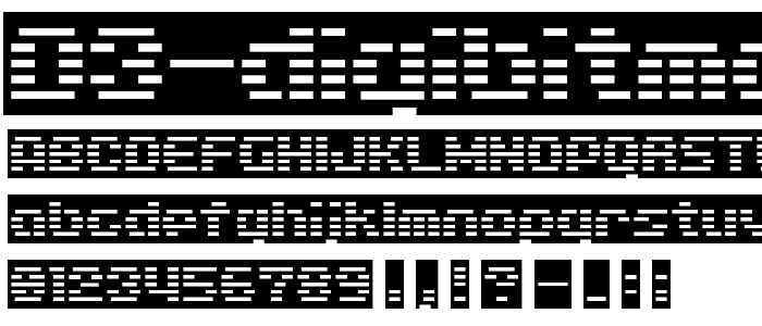 D3 DigiBitMapism type C font