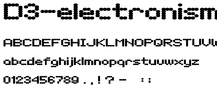 D3 Electronism font