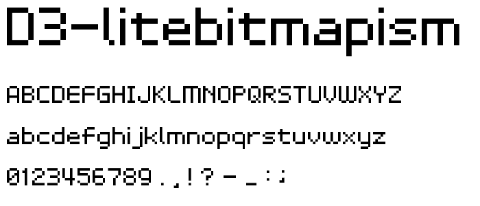 D3 LiteBitMapism font