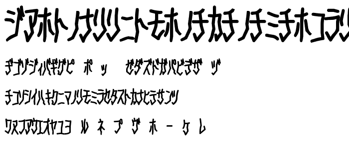 D3 Skullism Katakana Bold font