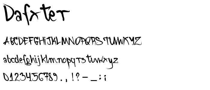 DAFXTER font