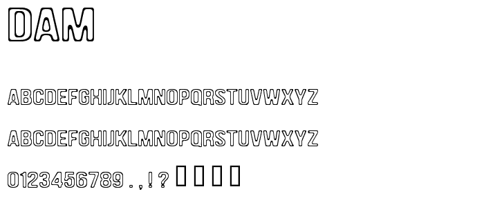 DAM font