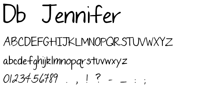 DB JENNIFER font