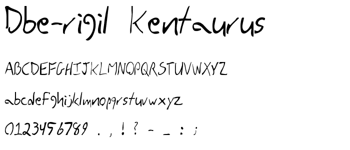 DBE-Rigil Kentaurus font