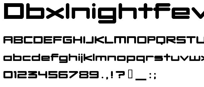 DBXLNightfever UltraWide font