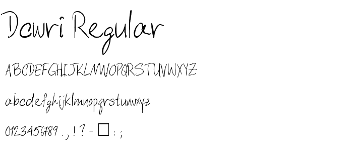 DCWri Regular font