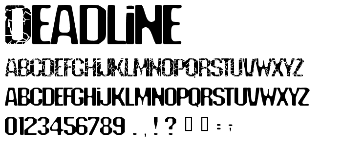 DEADLINE font