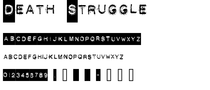 DEATH STRUGGLE font