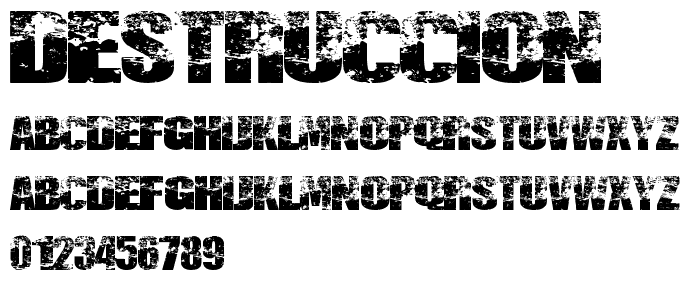 DESTRUCCION font