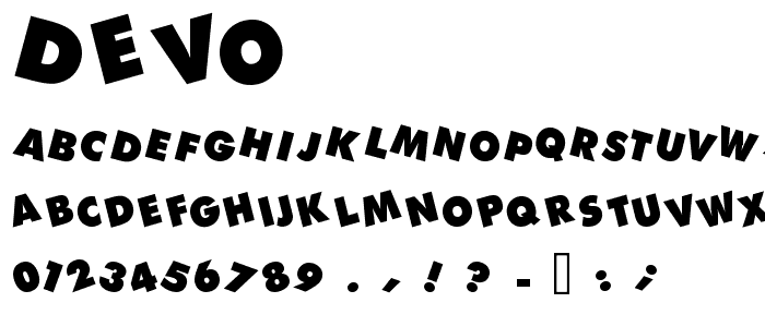 DEVO font