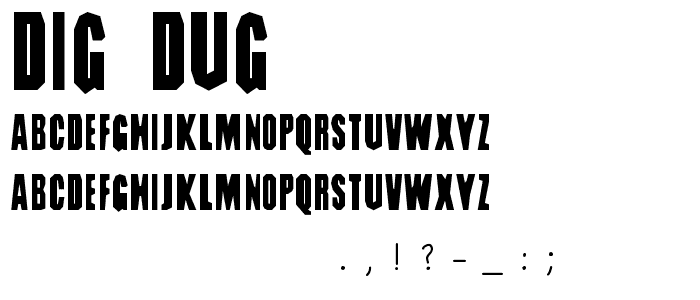 DIG DUG font