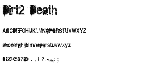 DIRT2 DEATH font