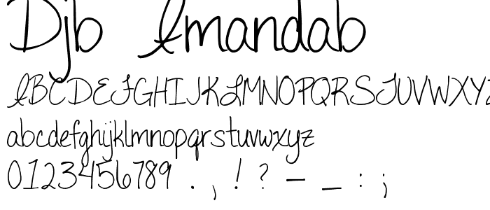 DJB AMANDAB font