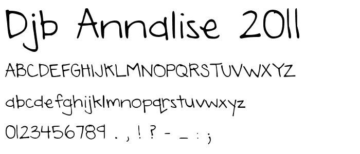 DJB ANNALISE 2011 font