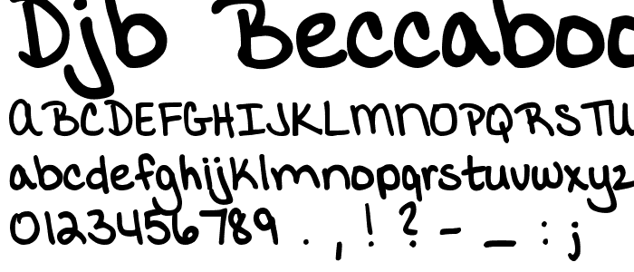 DJB BECCABOO font