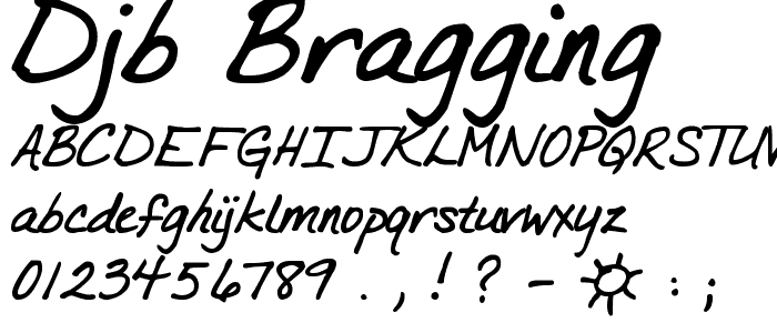 DJB Bragging font