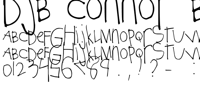 DJB CONNOR boy font